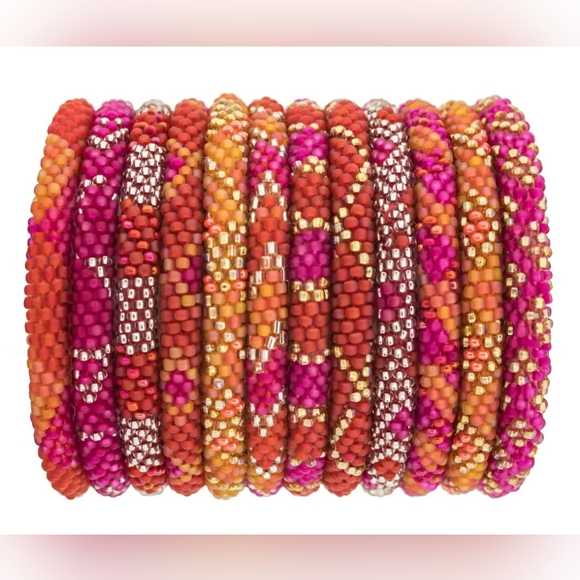 CAROUSEL -Original Roll-On® Bracelets, 7" round, made in Nepal #3 (3 pieces) - Picture 2 of 5